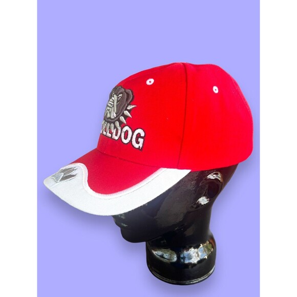 Bulldog British Mastif Hat Cap Strap Back Red White Casual Adult Streetwear OSFM - Picture 4 of 12